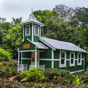 Tiny Ierusalema Hou Church, Halawa Bay on the island of Molokai, Hawaii, United States of America, Pacific