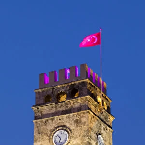 Clock Tower at Dusk, Antalya, Turkey