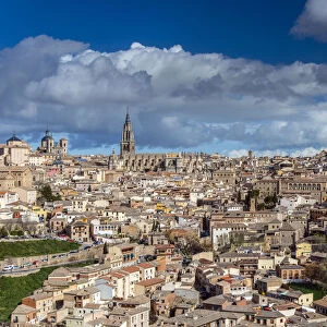 Panoramic view over Toledo, Castile La Mancha, Spain