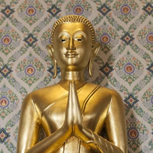 Thailand, Bangkok. Chinatown, Wat Traimit, home of the Golden Buddha, small Buddha statue