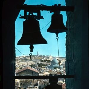 JERUSALEM: BELL-TOWER. Bell-tower of the Church of the Holy Sepulchre in Jerusalem