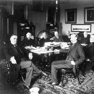 President William McKinley with his cabinet. Photographed in the White House, May 1898