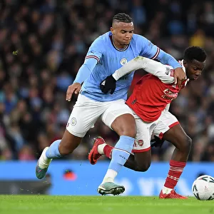 Arsenal's Eddie Nketiah Faces Off Against Manchester City's Manuel Akanji in FA Cup Clash