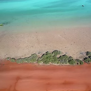 Simpson Beach at low tide shot from a high angle perspective, Broome, Western Australia, Australia