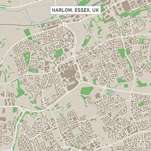 Harlow Essex UK City Street Map