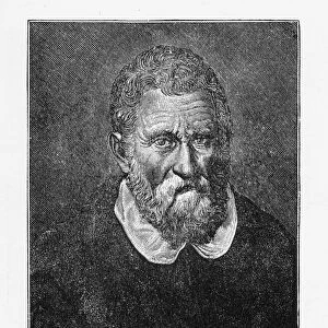 Portrait of Marco Polo Engraving, 1254-1324