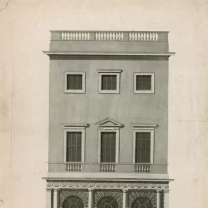 Front of the Banking House in Lombard Street, built for the late Sir Charles Asgill, Bart (engraving)