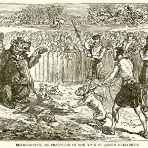 Bear-Baiting, as Practised in the Time of Queen Elizabeth (engraving)