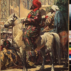 Un cavalier a Samarcande (Ouzbekistan) (A Horseman in Samarkand) - Peinture de Vasili Vailyevich Vereshchagin (Vassili Verechtchaguine) (1842-1904), huile sur toile, 1872 - Art russe 19e siecle - Regional Art Gallery, Taganrog (Russie)
