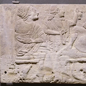 Cippi showing a banquet (limestone)