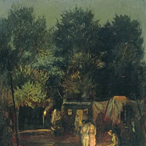 Circus under Trees, 1912 (oil on canvas)