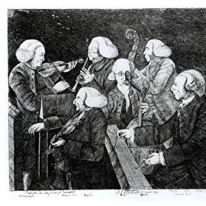 A Concert at Cambridge, 1770 (engraving)