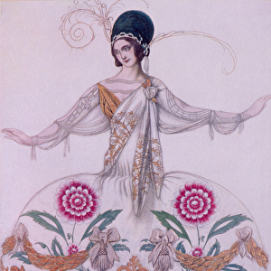Costume design for Scheherazade, from Sleeping Beauty, 1921 (colour litho)