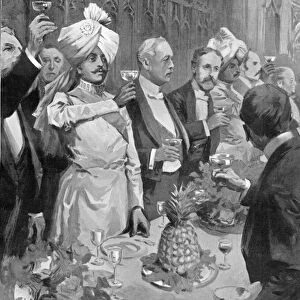 The Empire Coronation Banquet at the Guildhall, illustration from The Graphic