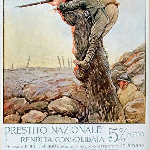 First World War: Italian poster encouraging national borrowing