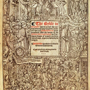 Frontispice of The Great Bible in English, 1539 (print)