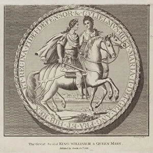The Great Seal of King William III and Queen Mary (engraving)