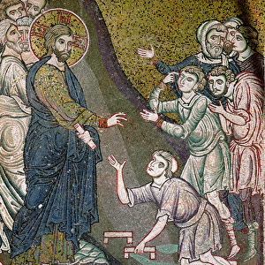 Jesus Healing the Crippled and the Blind (mosaic)