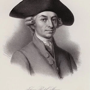 Johann Rudolf Meyer, Swiss silk ribbon manufacturer and philanthropist (engraving)