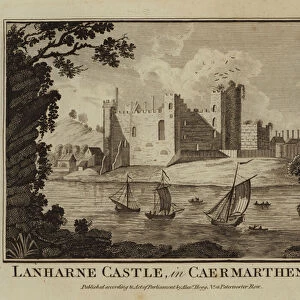 Lanharne Castle, in Caermarthenshire (engraving)