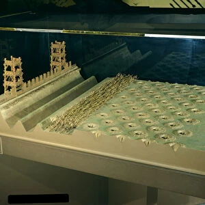 Model of Caesars defences at Alesia (mixed media)