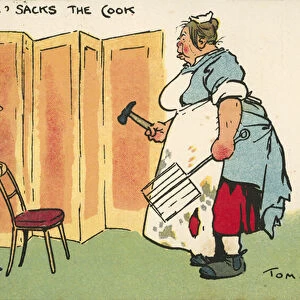 When mother sacks the cook (colour litho)