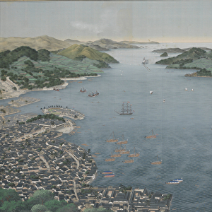 Nagasaki Harbour, c. 1800-50 (silk painting)
