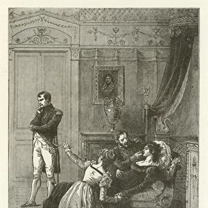 Napoleon announcing to Josephine his intention to divorce her (engraving)