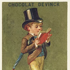 Passionate reading, 19th century (chromo)