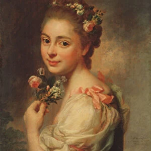 Portrait of the Artists Wife, Marie Suzanne, 1763 (pastel on canvas)