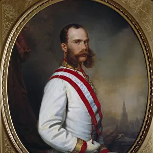 Portrait of Emperor Francois Joseph I (1830-1916). Anonymous painting 1867