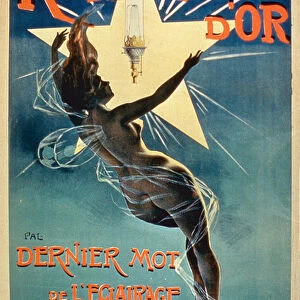 Poster advertising Rayon d Or Lighting, Paris (colour litho)