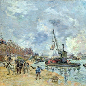 At the Quay de Bercy in Paris, 1874 (oil on canvas)