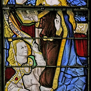 Window w1 depicting the Annunciation (stained glass)