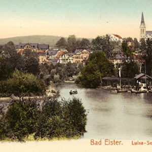 Bad Elster Gondelteich Rowboats 1899 Vogtlandkreis