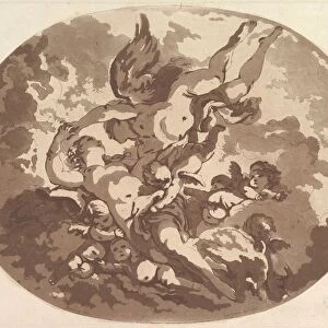 Venus Cupid 1766 Aquatint brown ink sheet 9 13 / 16 x 12 5 / 8