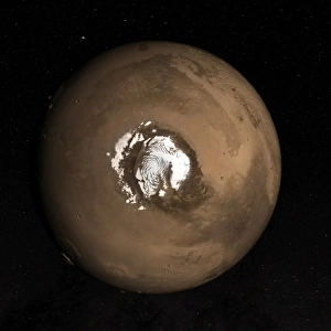 Nadir view of the Martian North Pole