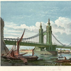Chelsea Bridge, London, 1858