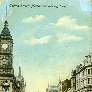 Collins Street, looking east, Melbourne, Victoria, Australia, c1900s(?)