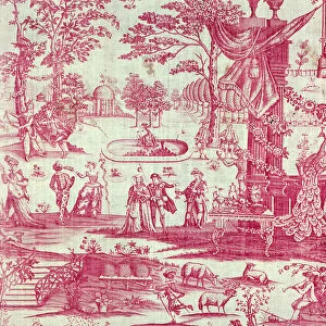 Commedia del Arte (Furnishing Fabric), England, after 1770. Creator: Unknown
