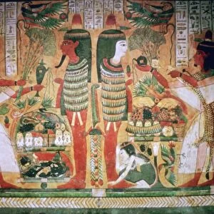 Egyptian painting inside a coffin