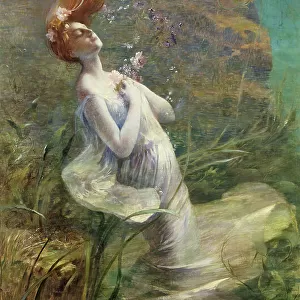 Ophelia, between 1894 and 1895. Creator: Paul Albert Steck