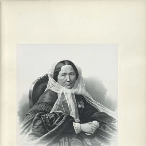 Portrait of Praskovya Ivanovna Orlova (1815-1900), 1858. Artist: Anonymous