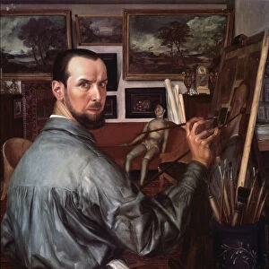 Self-portrait, 1917. Artist: Yakovlev, Alexander Yevgenyevich (1887-1938)