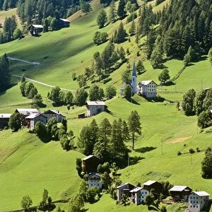 Mountain Village In Dolomites, Italy