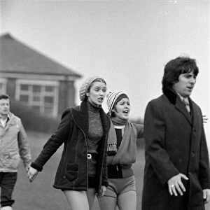 Anne Kirkbride (aged 17 - left) and Clare Sutcliffe (right - who played Denise)