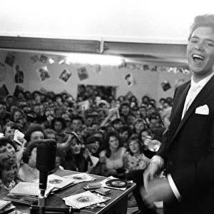 Cliff Richard at the Girls and Boys exhibition. 18th August 1959