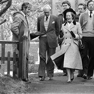 Mark Thatcher with parents Denis and Margaret Thatcher at Chequers after he had been