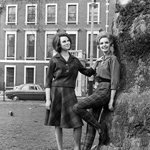Sixties Fashion Autumn 1962 Digby Morton Collection by Reldan Two models posing by