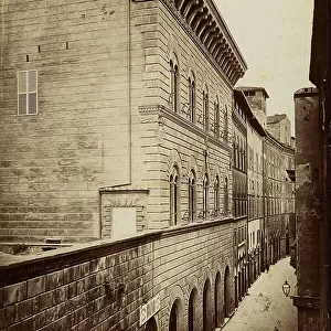View of Palazzo Spannocchi, Siena, begun by Giuliano da Maiano, restored and finished during the nineteenth-century